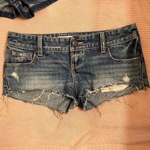 Hollister Women's Distressed Blue Jean Shorts